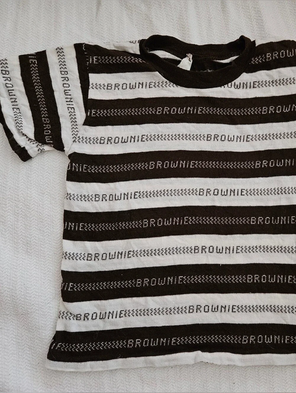 Vintage Girl Scouts Brownie Striped Kids Tee